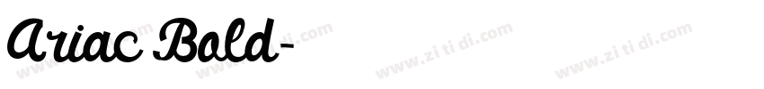 Ariac Bold字体转换
